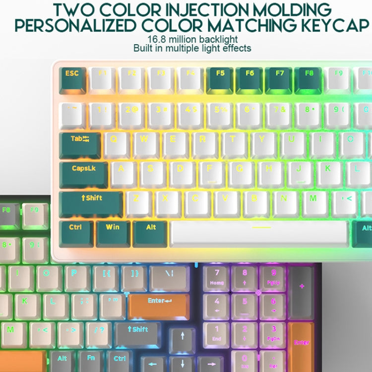 ZIYOU LANG  K3 100 Keys Game Glowing Wired Mechanical Keyboard, Cable Length: 1.5m, Style: Water Green Hot Plug Version Green Axis - free shipping - PMC Jewellery - Order now!
