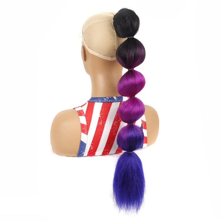 DLMW01 Bubble Shape Shaggy Wig Ponytail Drawstring Long Ponytail Wigs, Spec: PTBLUE2 - free shipping - PMC TechLife - Order now!