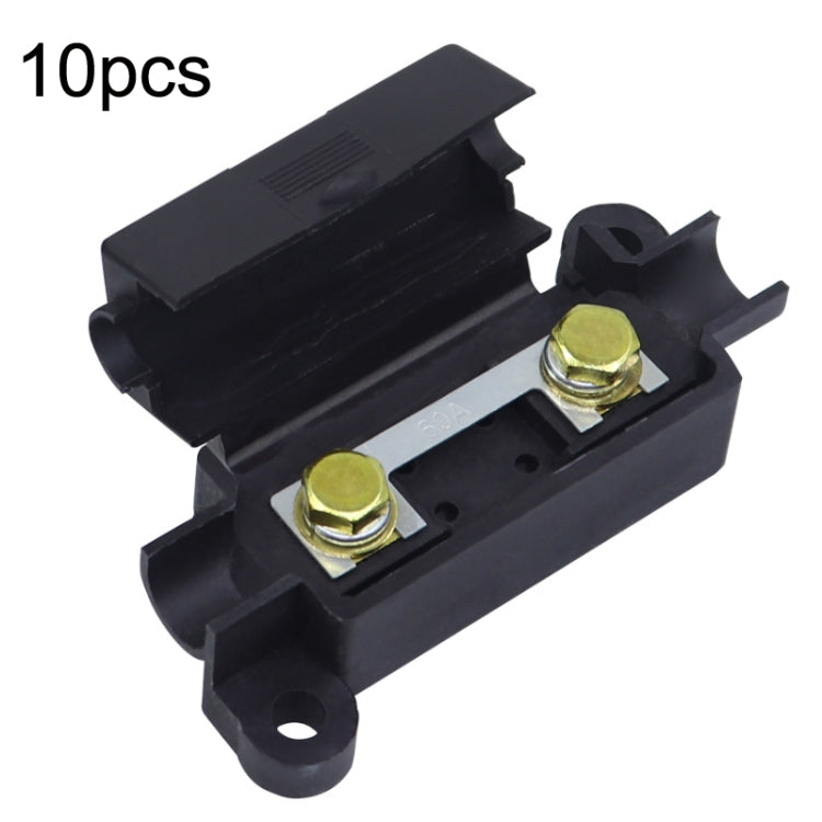 10pcs 100A Small Fork Bolt Fuse Block Car Air Conditioning All The Way Fuse Box Fuse Holder(Black) - free shipping - PMC TechLife - Order now!