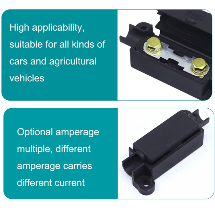 10pcs 100A Small Fork Bolt Fuse Block Car Air Conditioning All The Way Fuse Box Fuse Holder(Black) - free shipping - PMC TechLife - Order now!