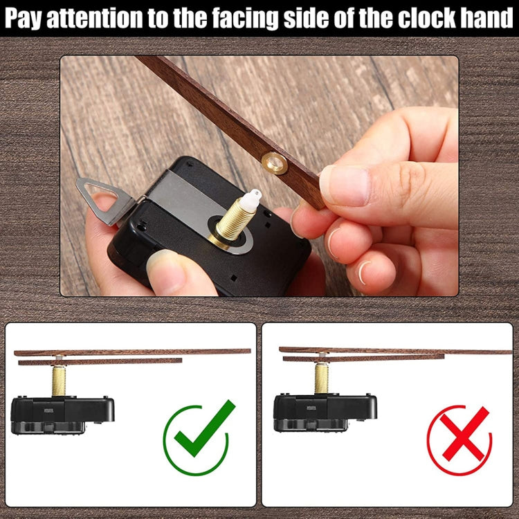 Quartz Clock Dial Repair Kit DIY Wall Clock Parts,Spec: Movement+S02 Wooden Needle - DIY Clocks by PMC TechLife | Online Shopping South Africa | PMC TechLife | Buy Now Pay Later Mobicred