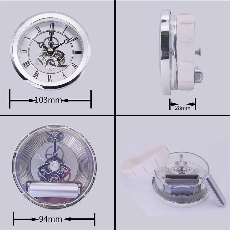 Metal See-through Quartz Clock Gear Clock DIY Accessories 103mm Silver Clock Head - DIY Clocks by PMc TechLife | Online Shopping South Africa | PMc TechLife | Buy Now Pay Later Mobicred