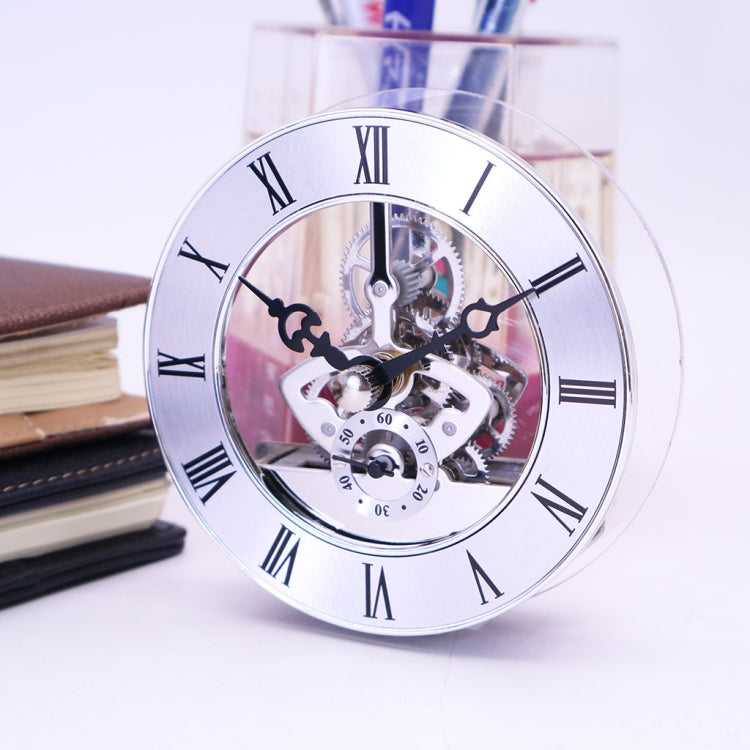 Metal See-through Quartz Clock Gear Clock DIY Accessories 103mm Silver Clock Head - DIY Clocks by PMc TechLife | Online Shopping South Africa | PMc TechLife | Buy Now Pay Later Mobicred