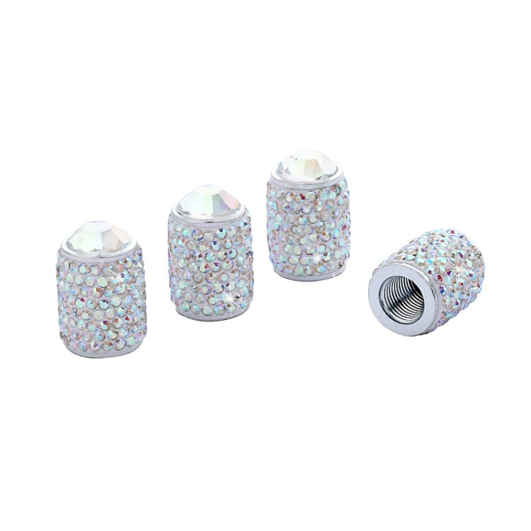 Car Tyre Aluminium Full Diamond Valve Cap With Seal(AB) - Tire Valve Caps by PMC TechLife | Online Shopping South Africa | PMC TechLife | Buy Now Pay Later Mobicred