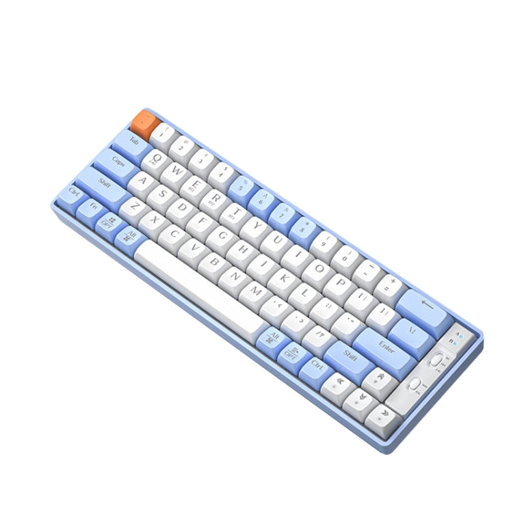LANGTU GK65 65 Keys Wireless / Bluetooth / Wired Three Model Game Mechanical Keyboard, Cable Length: 1.5m(Sky Blue) - free shipping - PMC Jewellery - Order now!