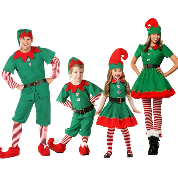 Christmas Green Elf Cosplay Costume Chris Santa Claus Costume Set, Size: 100cm(Male) - Christmas Wearable Decoration by PMC TechLife | Online Shopping South Africa | PMC TechLife | Buy Now Pay Later Mobicred