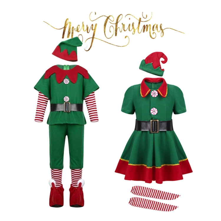 Christmas Green Elf Cosplay Costume Chris Santa Claus Costume Set, Size: 130cm(Female) - Wearable Decoration by PMC TechLife | Online Shopping South Africa | PMC TechLife