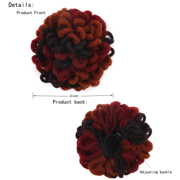 LSFBZB Drawstring Dreadlocks Wig Caterpillar Dreadlock Shaggy Hair Bun, Spec: 1BH27 - free shipping - PMC TechLife - Order now!