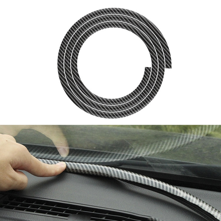 N856 Carbon Fiber Pattern Car Elastomer Seal Rubber Strip Instrument Panel Leakproof Dustproof Soundproof Universal - sealing strips by PMC TechLife | Online Shopping South Africa | PMC TechLife | Buy Now Pay Later Mobicred