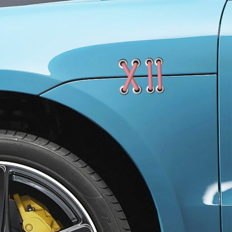 10pcs Shoelace Car Sticker Body Cover Up Scratch Patch Sticker(Pink Cross) - Decorative Sticker by PMC TechLife | Online Shopping South Africa | PMC TechLife | Buy Now Pay Later Mobicred