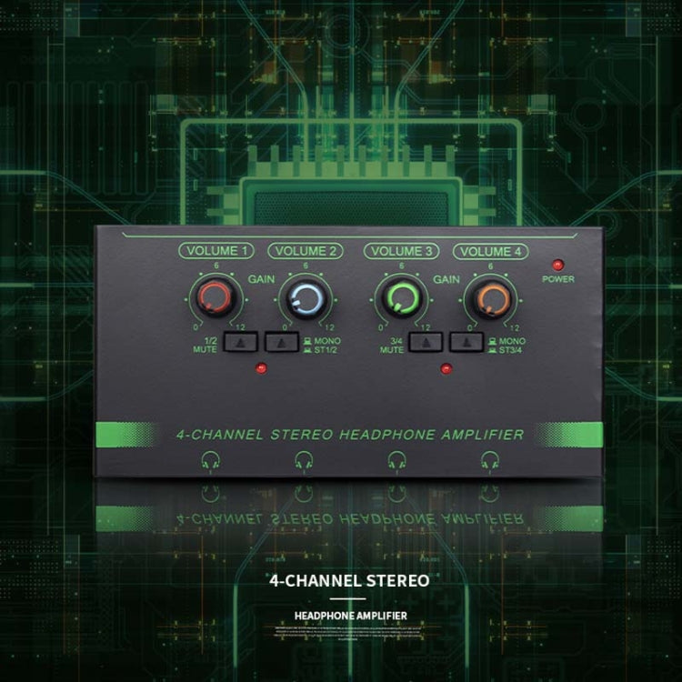 EF-4 RGB Professional 4 Channel Headphone Amplifier Studio Lossless Monitor Splitter -  by PMC TechLife | Online Shopping South Africa | PMC TechLife