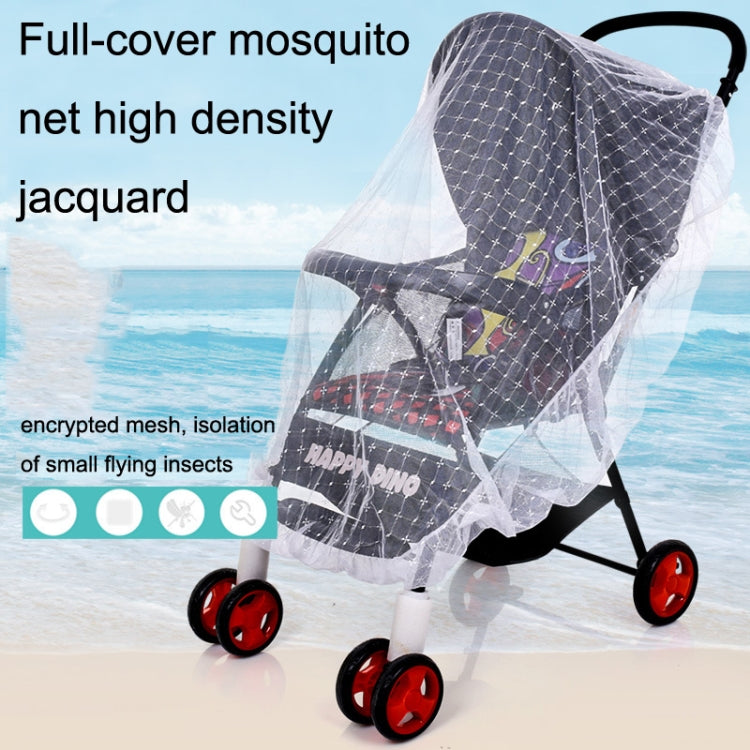 Full Cover Folding Mosquito Net Plus Encrypted Stroller Mosquito Net(White) - Strollers Accessories by PMC TechLife | Online Shopping South Africa | PMC TechLife
