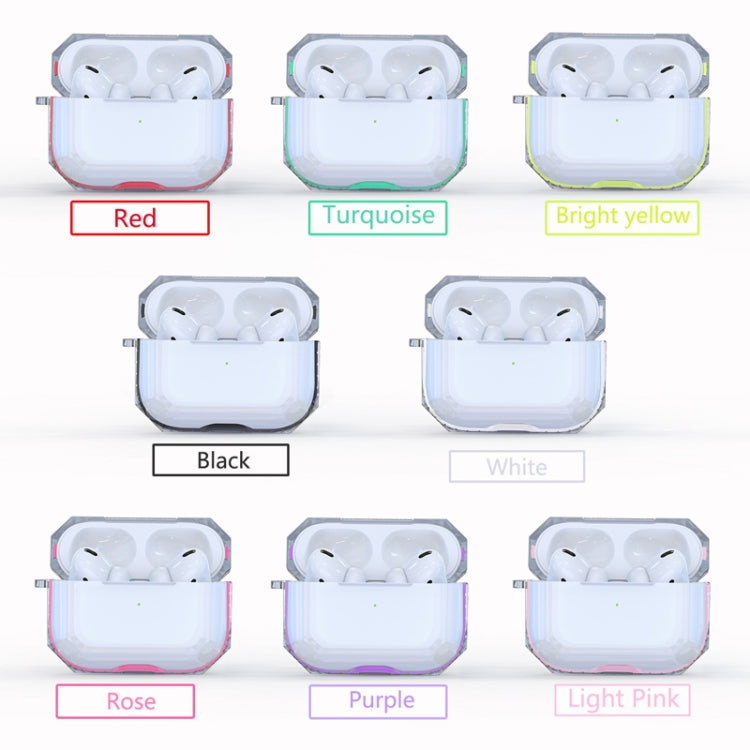 For AirPodS Pro RJT-AP-03 Bluetooth Earphone Transparent Soft Case TPU Protection Cover(Red) - For AirPods Pro by PMC Jewellery | Online Shopping South Africa | PMC Jewellery | Buy Now Pay Later Mobicred