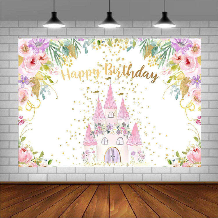 1.5m X 1m Cartoon Castle Photography Background Cloth Birthday Party Scene Decoration - Birthday Party by PMC TechLife | Online Shopping South Africa | PMC TechLife
