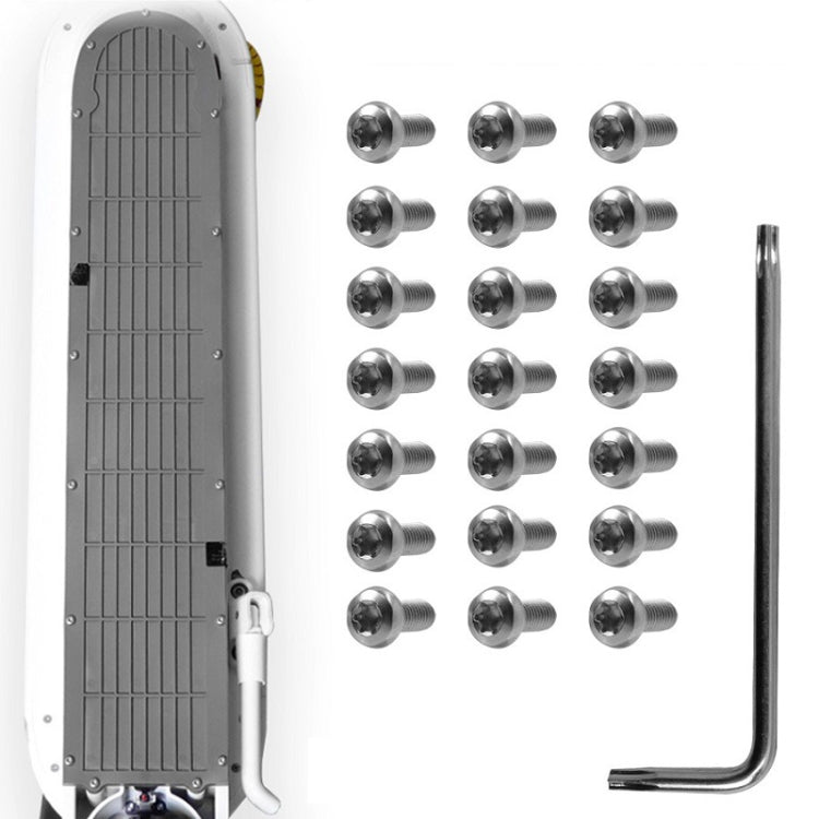 21pcs/set For Xiaomi Mijia M365 Pro Battery Compartment Screws(White) - Accessories & Parts by PMc TechLife | Online Shopping South Africa | PMc TechLife | Buy Now Pay Later Mobicred