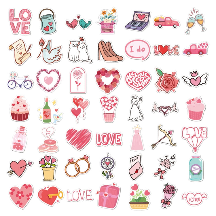 4sets Valentine Day Gifts Decorative Stickers Cartoon Waterproof Water Cup Sticker, Spec: N14 - Handbook Decorative Stickers by PMC TechLife | Online Shopping South Africa | PMC TechLife | Buy Now Pay Later Mobicred
