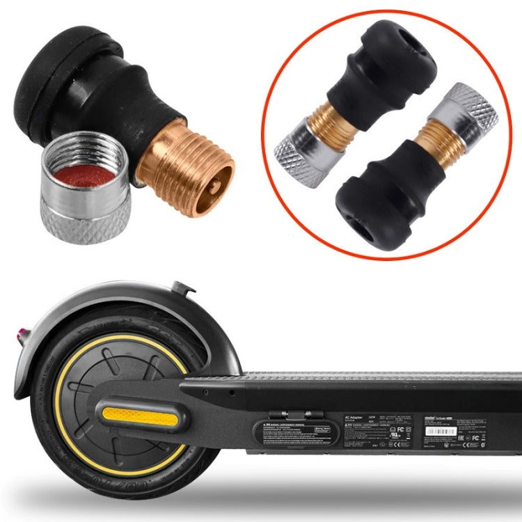 For Ninebot MAX G30 2pcs Scooter Tires Vacuum Nozzle(Black) - Accessories & Parts by PMc TechLife | Online Shopping South Africa | PMc TechLife | Buy Now Pay Later Mobicred