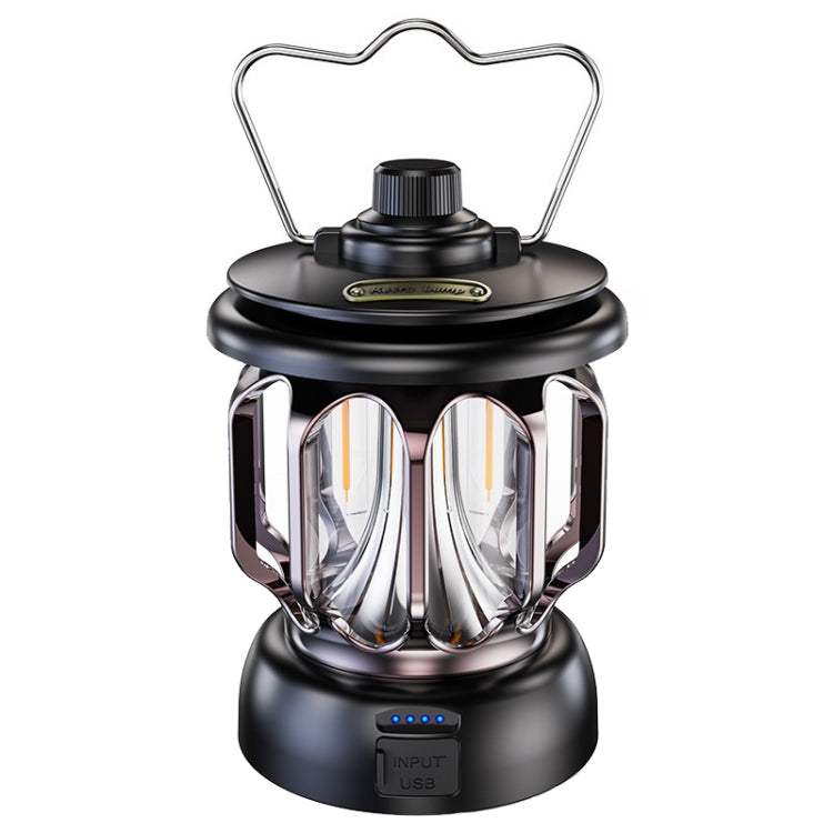 LH-B46 LED Retro Tent Light Convenient USB Charging Camping Light(Black) - free shipping - PMc TechLife - Order now!