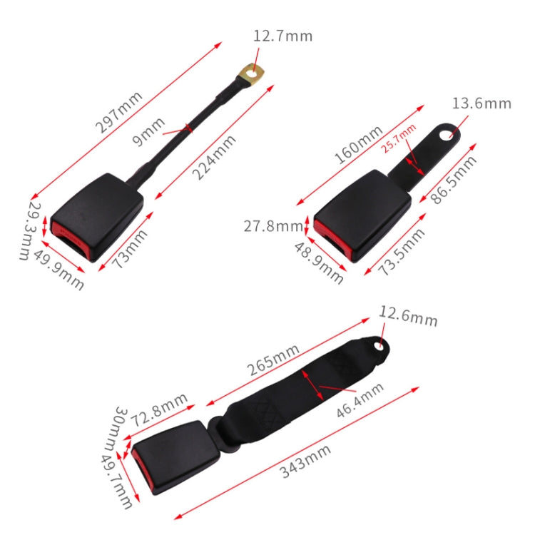 Universal 3-point Car Retrofit Seat Belt With Emergency Locking(Iron Bar Latch) - Seat Belts & Padding by PMC TechLife | Online Shopping South Africa | PMC TechLife | Buy Now Pay Later Mobicred