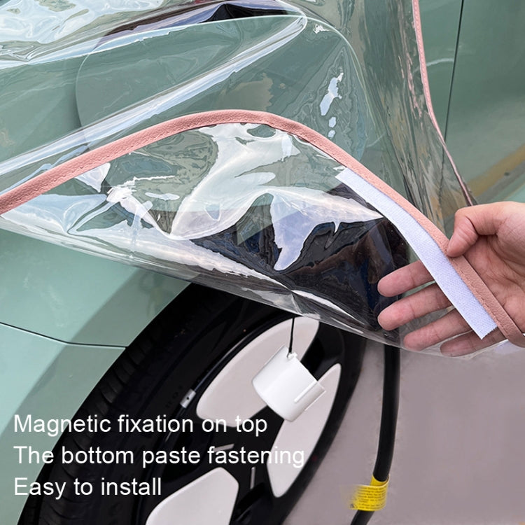 Electric Vehicle Charging Port Magnetic Transparent Rain Cover(Pink) - Waterproof Covers by PMC TechLife | Online Shopping South Africa | PMC TechLife