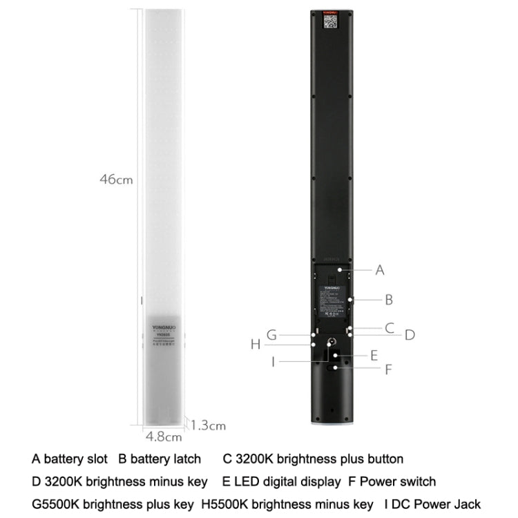 YONGNUO YN360S SLR LED Fill Light Stick Handheld Camera Lights External Photo Lamp, Style: Standard+Power Supply - free shipping - PMC TechLife - Order now!