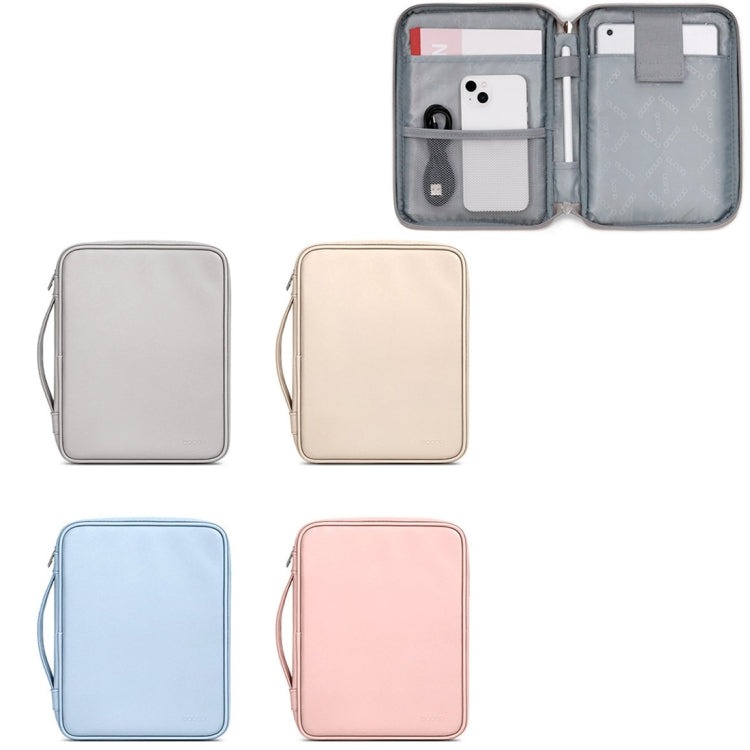 Baona BN-Q015 Leather Waterproof Shock Absorbing Handheld Tablet Bag, Size: 10.9 inches(Blue) - Protective Bag by Baona | Online Shopping South Africa | PMC TechLife | Buy Now Pay Later Mobicred