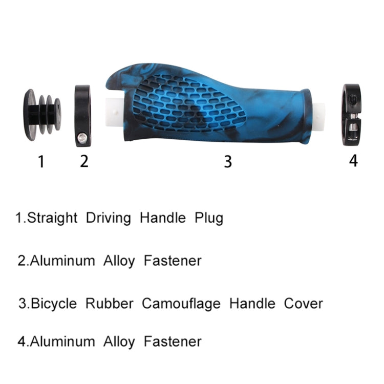 MZYRH 1pair Mountain Bike Bicycle Handlebar Grips Protective Covers(Black and Red) - Bicycle Grips by MZYRH | Online Shopping South Africa | PMc TechLife | Buy Now Pay Later Mobicred
