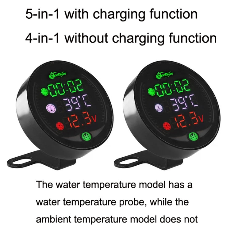 Morfayer YL-M05 5 In 1 Water Temperature Model 9-24V LED Night Vision Motorcycle Modification Instrument - Electrical Instruments by PMC TechLife | Online Shopping South Africa | PMC TechLife | Buy Now Pay Later Mobicred
