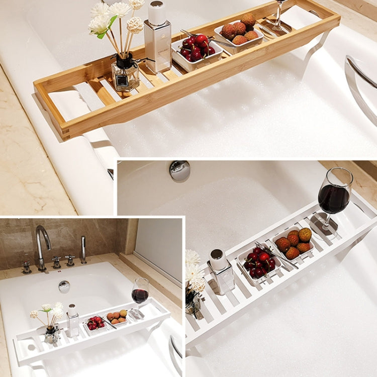 Bamboo Non-slip Bathtub Shelf Multifunctional Soaking Shelf, Color: White - Shelves by PMC TechLife | Online Shopping South Africa | PMC TechLife