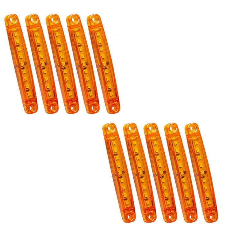 MK-224 10pcs 12-24V Truck Trailer 9LED Side Light Tail Lamp Signal Light(Yellow) - Warning Lights by PMC TechLife | Online Shopping South Africa | PMC TechLife | Buy Now Pay Later Mobicred