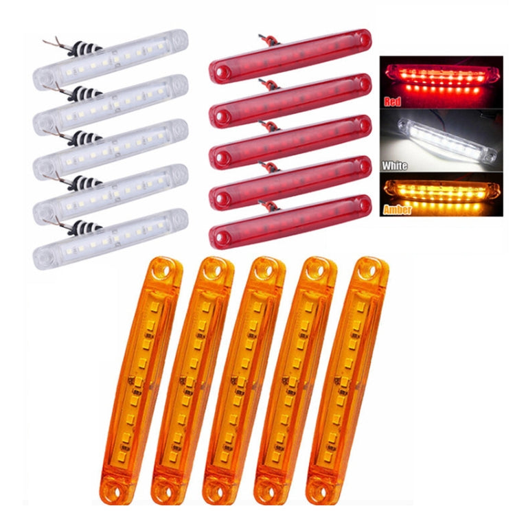 MK-224 10pcs 12-24V Truck Trailer 9LED Side Light Tail Lamp Signal Light(Red) - Warning Lights by PMC TechLife | Online Shopping South Africa | PMC TechLife | Buy Now Pay Later Mobicred