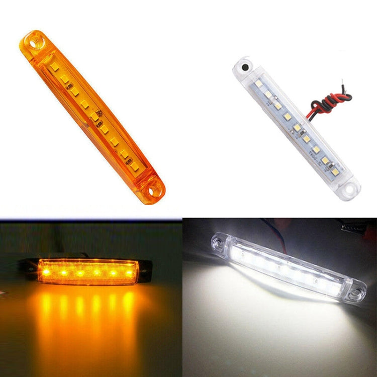 MK-224 10pcs 12-24V Truck Trailer 9LED Side Light Tail Lamp Signal Light(White) - Warning Lights by PMC TechLife | Online Shopping South Africa | PMC TechLife | Buy Now Pay Later Mobicred