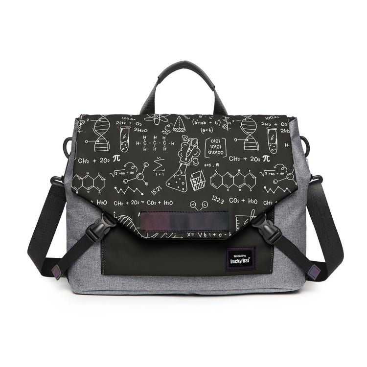 LUCKYBAT Laptop Bag Airbag Anti-drop Crossbody Handbag, Size: L 16 Inch(Gray Black Equation) - 15.6 - 17 inch by PMC Jewellery | Online Shopping South Africa | PMC Jewellery | Buy Now Pay Later Mobicred