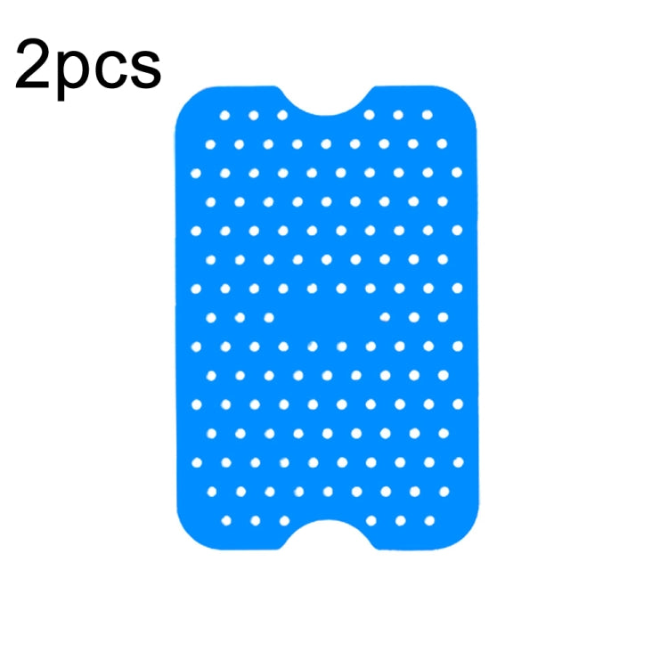 For NINJA DZ201 DZ401 Air Fryers 2pcs Silicone Pad Rectangular Liner(Blue) - Electric Deep Fryers by PMc TechLife | Online Shopping South Africa | PMc TechLife | Buy Now Pay Later Mobicred
