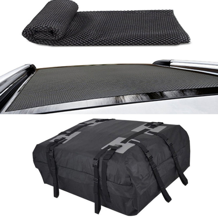15 Cubic Foot Car Universal Rainproof Roof Luggage Outdoor Camper Roof Bag + Non-slip Mat(Black) - Roof Racks by PMC TechLife | Online Shopping South Africa | PMC TechLife | Buy Now Pay Later Mobicred