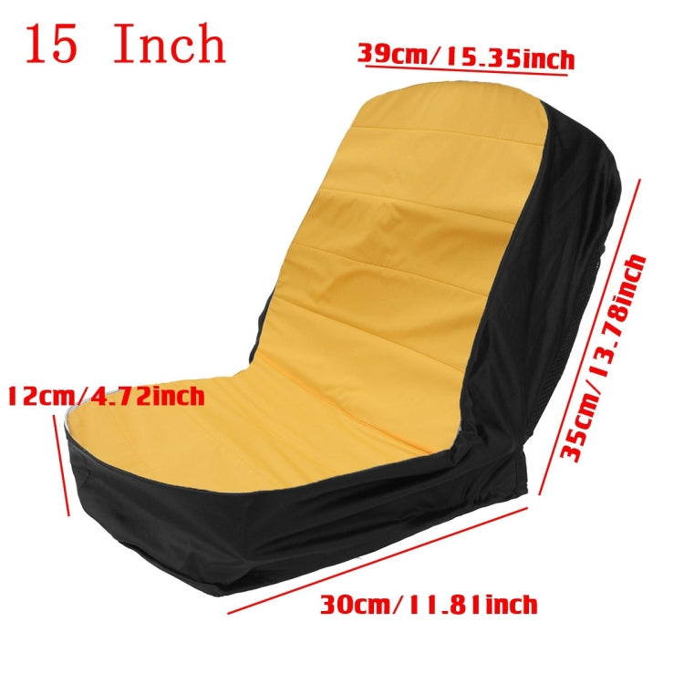 Dustproof Seat Cover For Grass Cutter / Agricultural Vehicle / Forklift / Tractor, Size: 15 Inch (Yellow Black) - Seat Accessories by PMC TechLife | Online Shopping South Africa | PMC TechLife | Buy Now Pay Later Mobicred