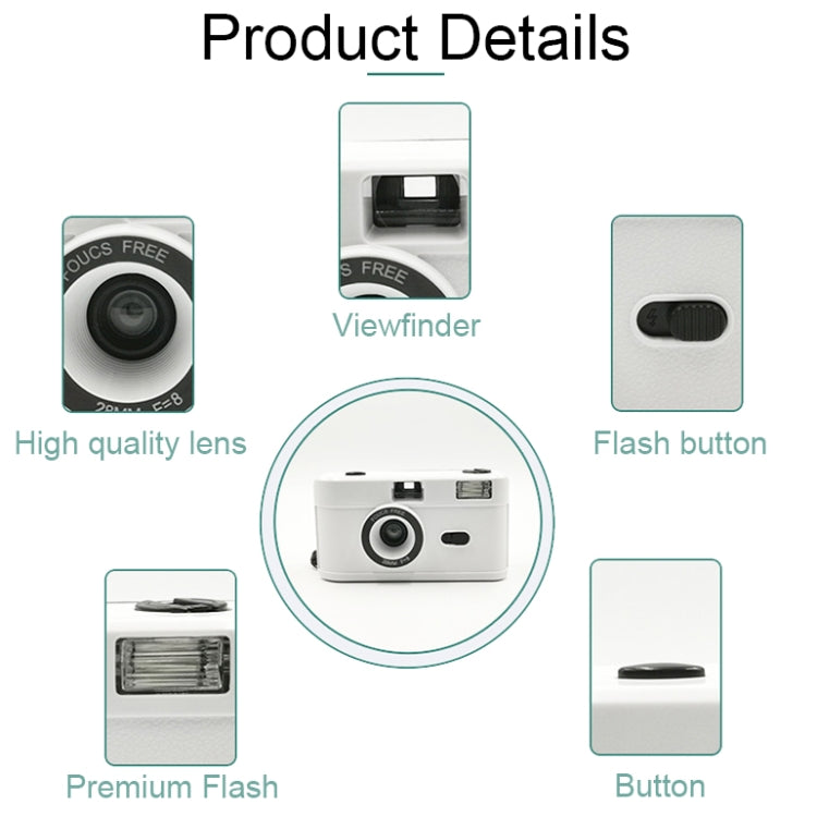R2-FILM Retro Manual Reusable Film Camera for Children without Film(Black+White) - Children Cameras by PMC TechLife | Online Shopping South Africa | PMC TechLife | Buy Now Pay Later Mobicred