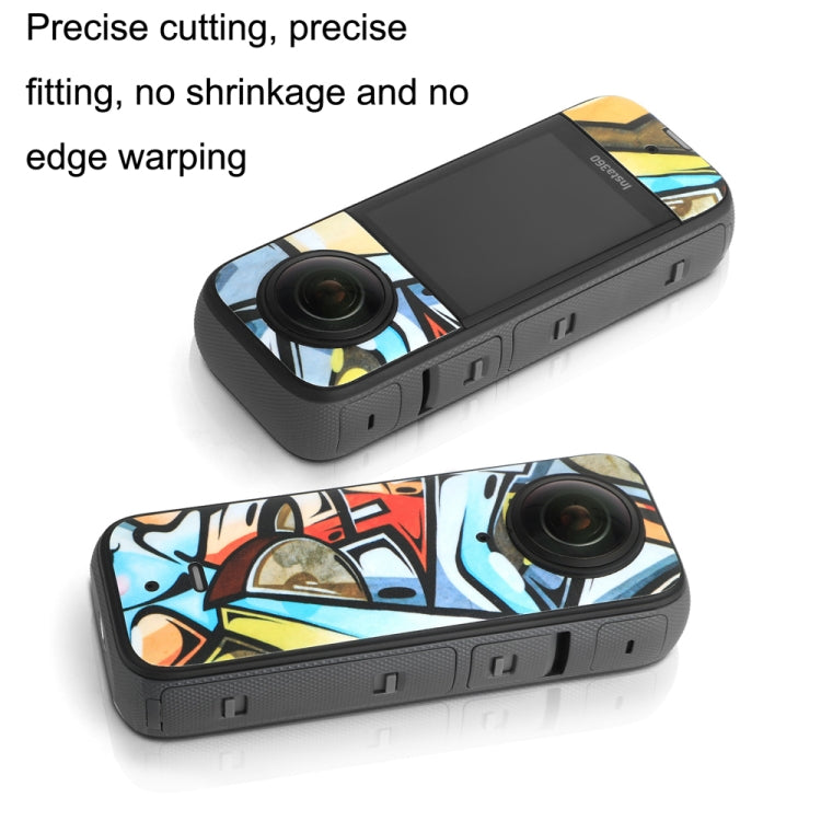 Sunnylife IST-TZ485 For DJI Insta360 X3 Panoramic Camera PVC Protection Scraper Film Stickers(Polar Bear+Carbon Pattern Red) - free shipping - PMC TechLife - Order now!