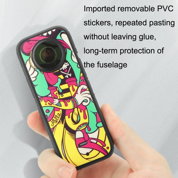 Sunnylife IST-TZ485 For DJI Insta360 X3 Panoramic Camera PVC Protection Scraper Film Stickers(Bulls+Brushed Red) - Protective Film & Stickers by Sunnylife | Online Shopping South Africa | PMC TechLife | Buy Now Pay Later Mobicred