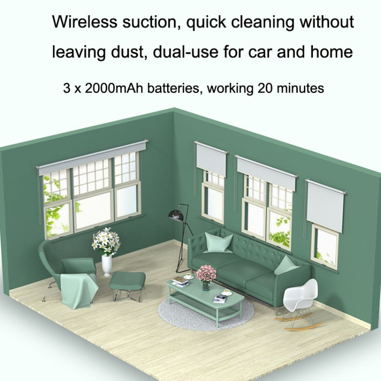 P02 Vehicles / Household High Power Large Suction Portable Wireless Handheld Vacuum Cleaner(Star Black) - Vacuum Cleaner by PMC TechLife | Online Shopping South Africa | PMC TechLife | Buy Now Pay Later Mobicred