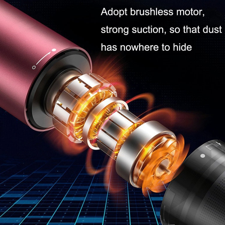 P12 High Power Handheld Wireless Vehicles / Household Vacuum Cleaner(Wine Red) - Vacuum Cleaner by PMC TechLife | Online Shopping South Africa | PMC TechLife | Buy Now Pay Later Mobicred