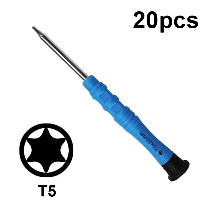 20pcs Mini Screwdriver Anti-Slip Mobile Phone Disassembly Maintenance Tools, Series: T5 - Screwdriver by PMC TechLife | Online Shopping South Africa | PMC TechLife