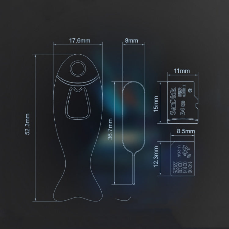 SC01 Phone Card Removal Needle Anti-Loss Card Extractor Card Opening Needle Cover(Green) - SIM Card Tool by PMC TechLife | Online Shopping South Africa | PMC TechLife