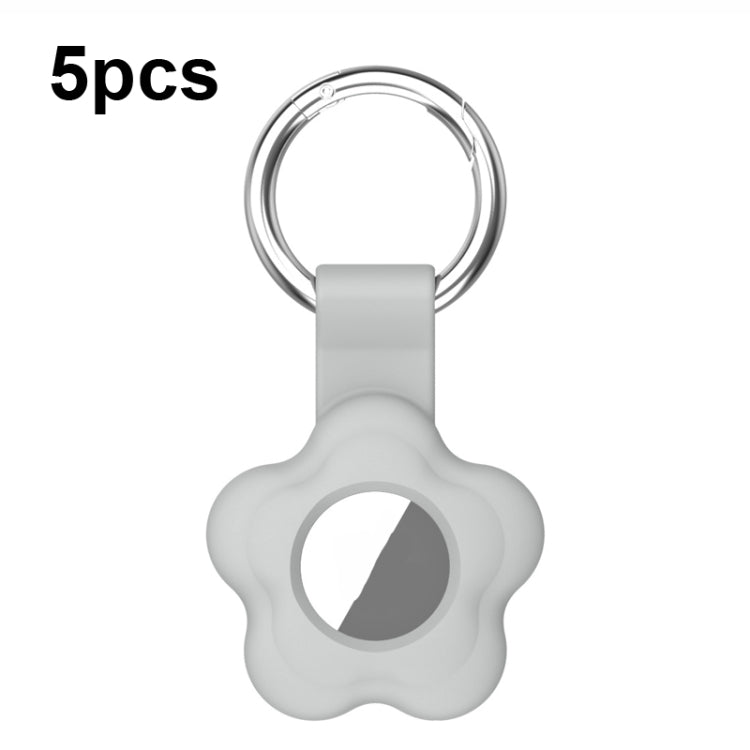 For AirTag 5pcs AT03 Tracker Case Positioning Anti-loss Device Storage Keychain Cover(Grey) - free shipping - PMc TechLife - Order now!
