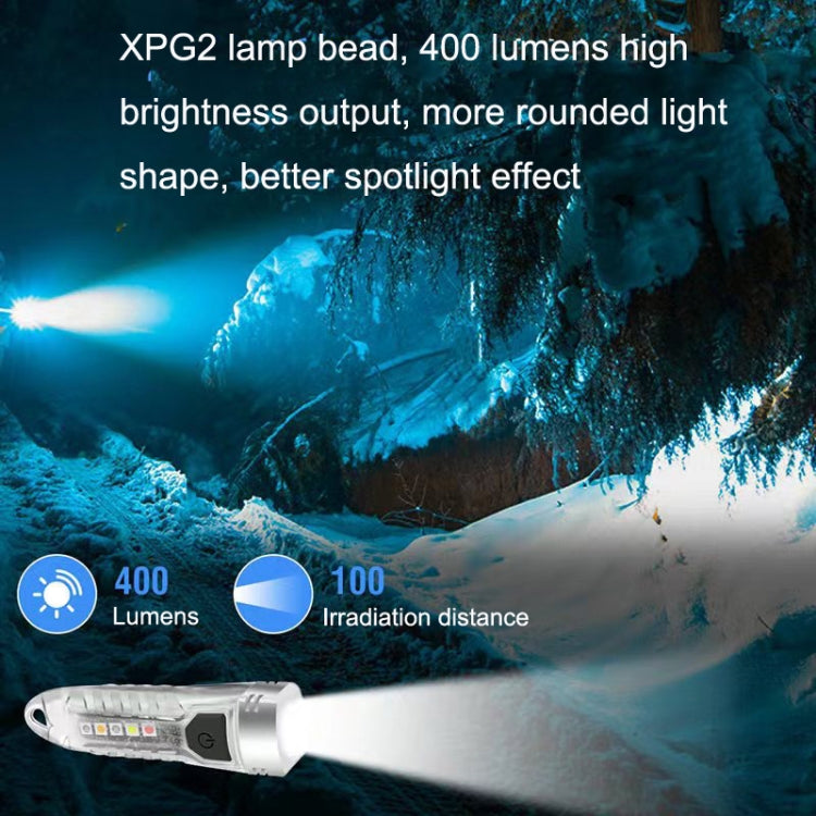 V1 Keychain Lantern Mini Light Flashlight Multifunctional Outdoor Home Flashlight(Transparent White) - Mini Flashlight by PMC TechLife | Online Shopping South Africa | PMC TechLife