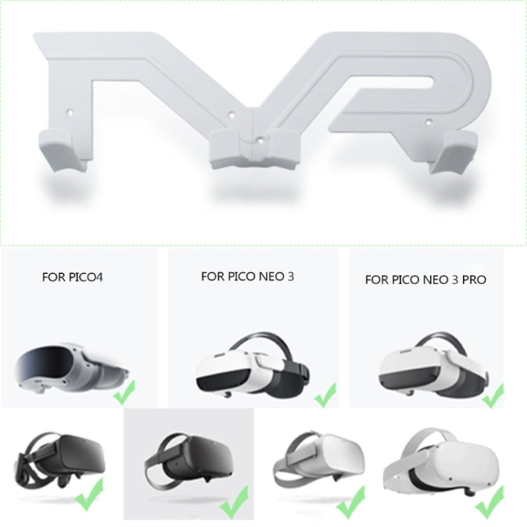Wall Bracket Display Stand For Meta Quest 2/Pico Neo 3/Pico 4/Pro VR Accessories(White) - VR Accessories by PMC TechLife | Online Shopping South Africa | PMC TechLife | Buy Now Pay Later Mobicred