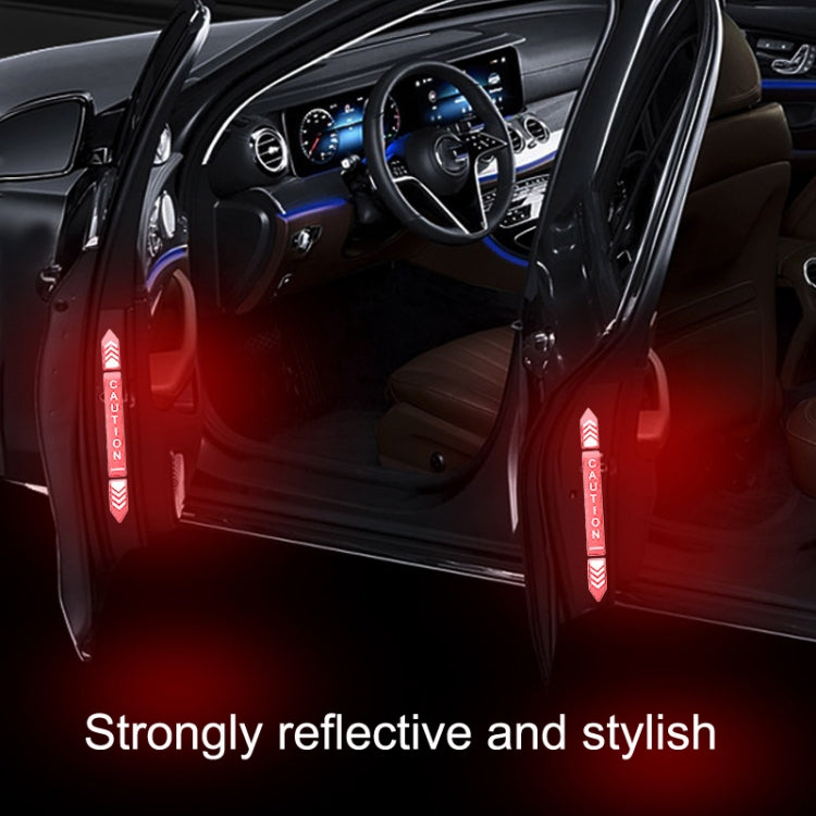 5sets Car Opening Door Anti-Collision Safety Warning Reflector(Fluorescent Green) - Warning Sticker by PMC TechLife | Online Shopping South Africa | PMC TechLife | Buy Now Pay Later Mobicred