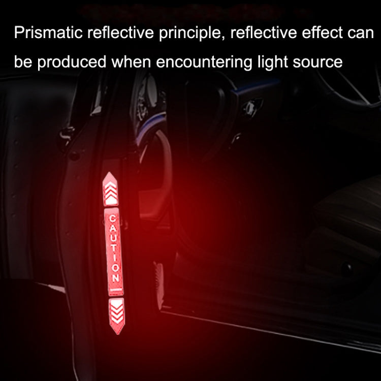 5sets Car Opening Door Anti-Collision Safety Warning Reflector(Fluorescent Green) - Warning Sticker by PMC TechLife | Online Shopping South Africa | PMC TechLife | Buy Now Pay Later Mobicred