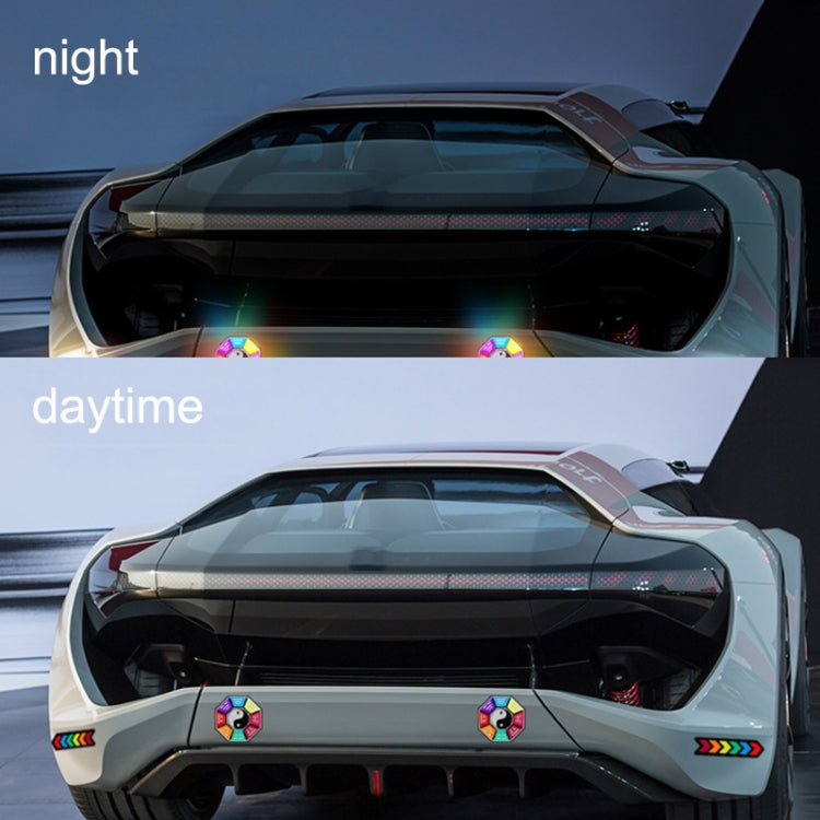 5pcs /Set Car Door Anti-Collision Scrape And Rearview Mirror Colorful Safety Warning Reflective Sticker, Style: Glue Model Tail Box - Warning Sticker by PMC TechLife | Online Shopping South Africa | PMC TechLife | Buy Now Pay Later Mobicred