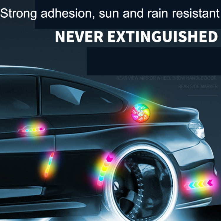 5pcs /Set Car Door Anti-Collision Scrape And Rearview Mirror Colorful Safety Warning Reflective Sticker, Style: Glue Model Tail Box - Warning Sticker by PMC TechLife | Online Shopping South Africa | PMC TechLife | Buy Now Pay Later Mobicred
